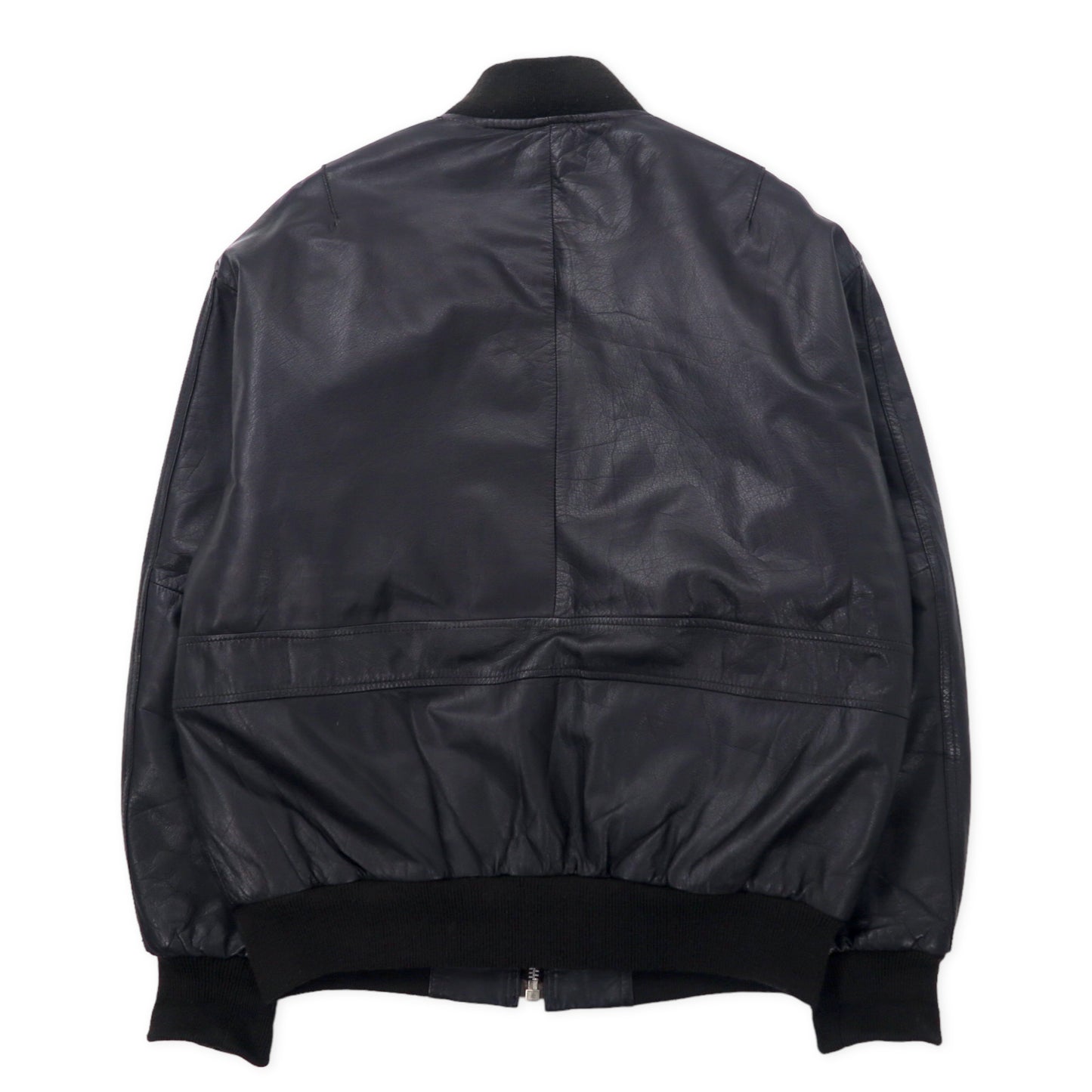 SUB URBAN MA-1 Leather Flight Jacket Bomber Jacket LL Black Cowhide Quilted  Liner