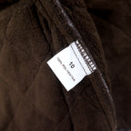 Barbour International Motorcycle Quilted Jacket L Brown Polyester Fleece Liner