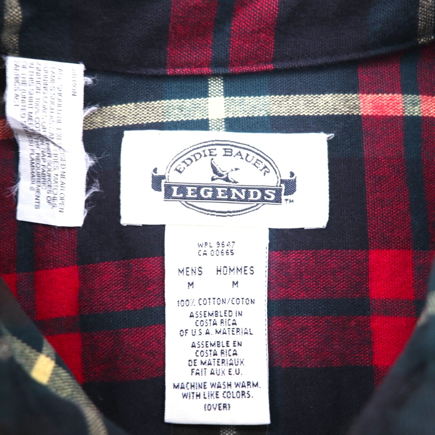 Eddie Bauer 90年代 フランネル ワークシャツ XL レッド チェック LEGENDS チェック ダブルポケット