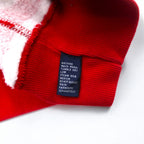 Polo by Ralph Lauren 90s crew neck sweatshirt, M, red, striped, fleece lining, small pony embroidery