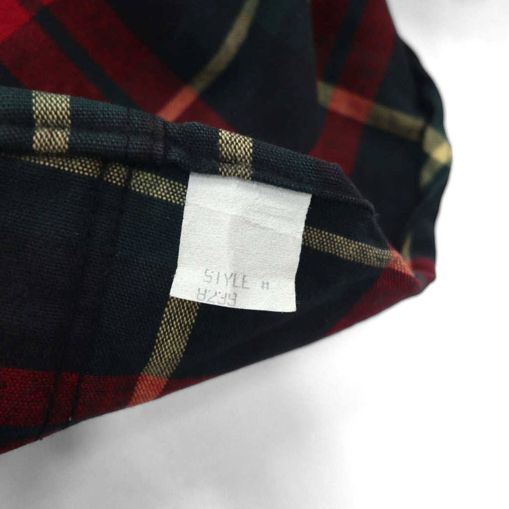 Eddie Bauer 90s Flannel Work Shirt, Size XL, Red Check, LEGENDS Check, Double Pocket