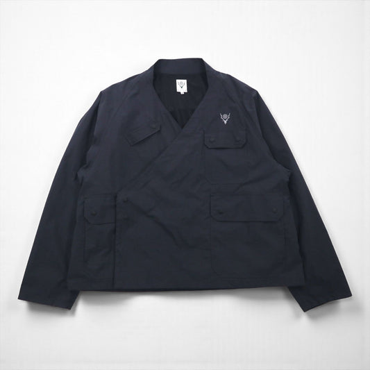 South2 West8 作務衣 Sherpa Jacket シェルパジャケット S グレー ナイロン EJ801 日本製