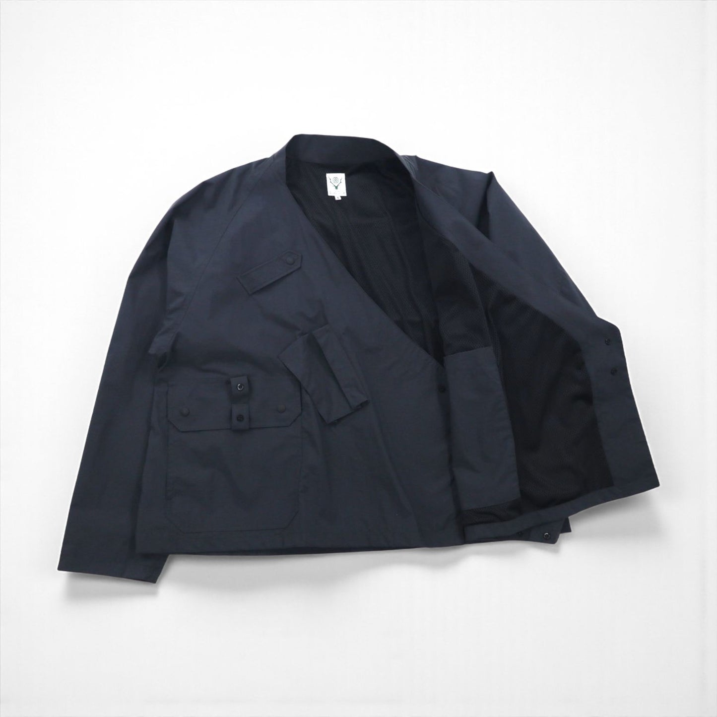 South2 West8 作務衣 Sherpa Jacket シェルパジャケット S グレー ナイロン EJ801 日本製