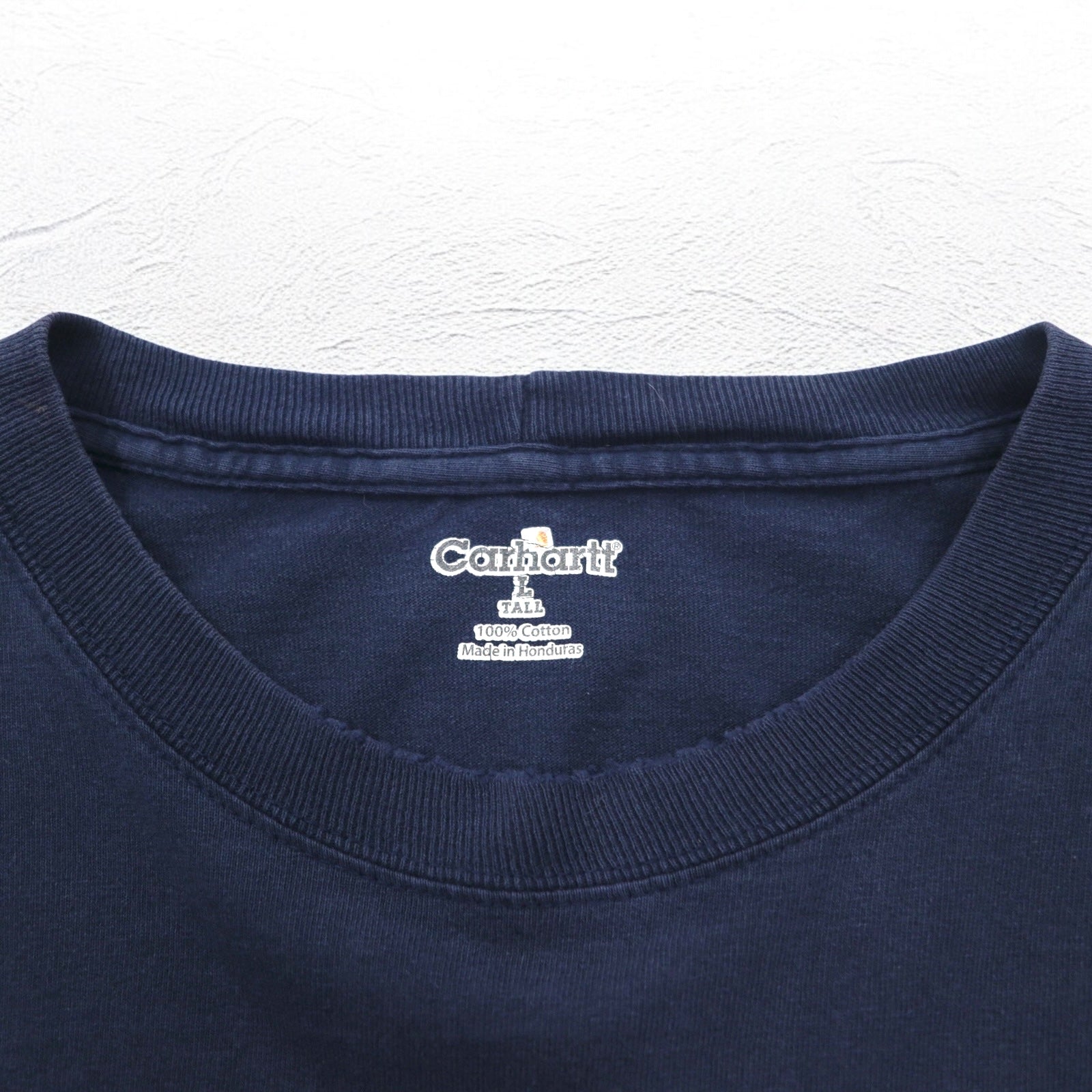 Carhartt Long Sleeve T-Shirt, Navy, with Pocket, Made in Honduras