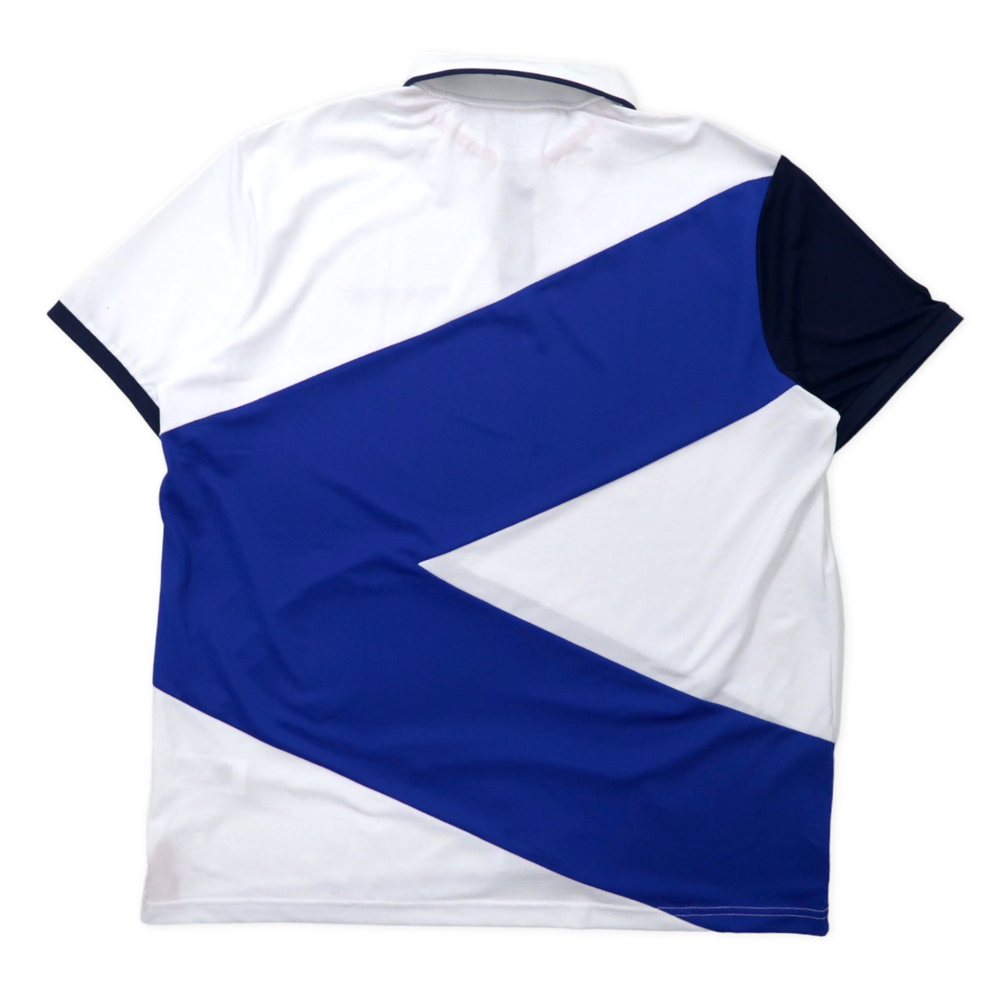 POLO RALPH LAUREN パフォーマンス ポロシャツ XL ホワイト ネイビー ポリエステル ロゴプリント 星条旗