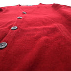 Vintage Knit Cardigan ニット カーディガン L レッド アクリル Vネック Cypress Links SPORTSWEAR