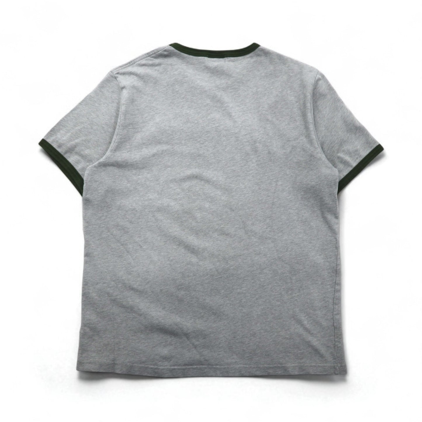 POLO JEANS Co. RALPH LAUREN 90年代 アーチロゴ リンガーTシャツ XL グレー 刺繍 チェーンステッチ コットン