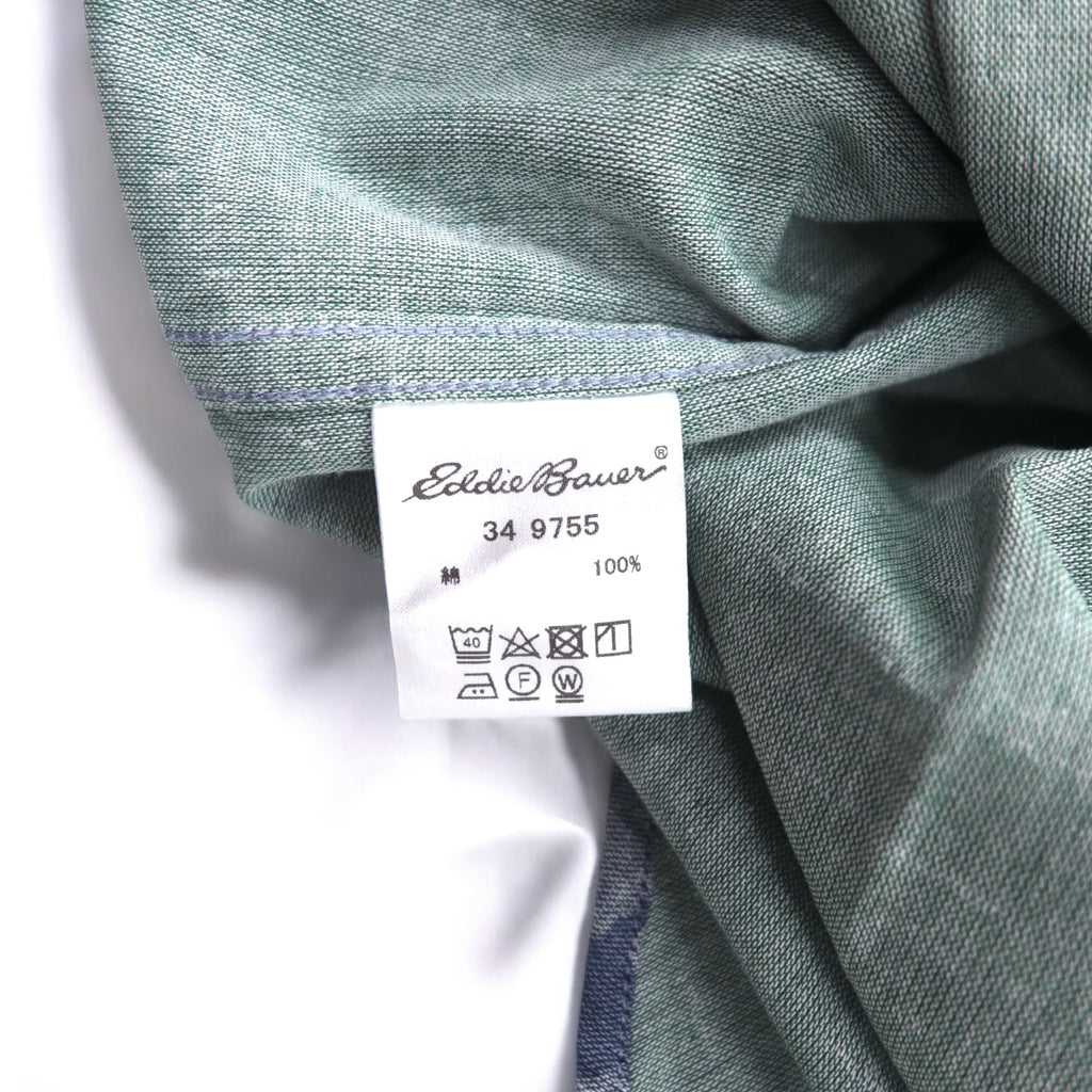 Eddie Bauer Button-down Shirt L Navy Cotton All-over Animal Pattern Unused
