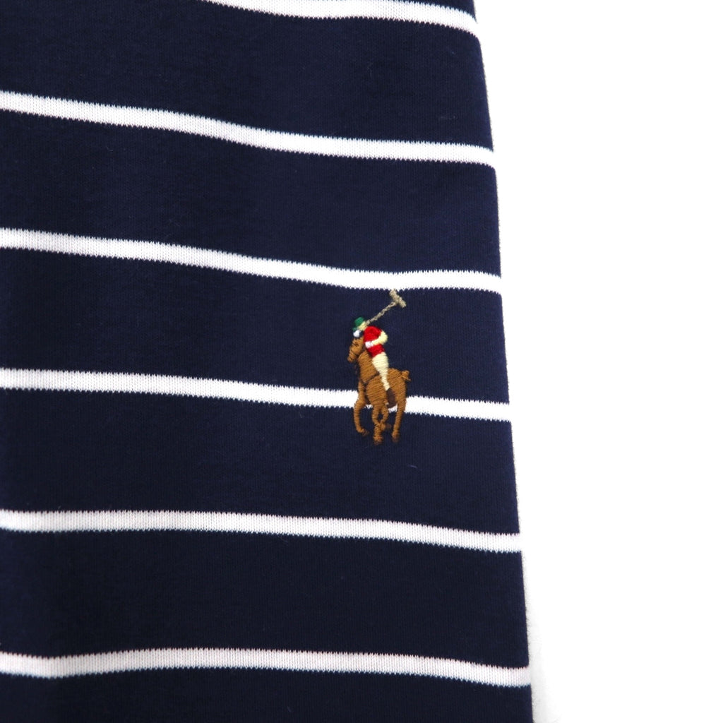 POLO RALPH LAUREN Striped Polo Shirt XL Navy Cotton Small Pony Embroidery