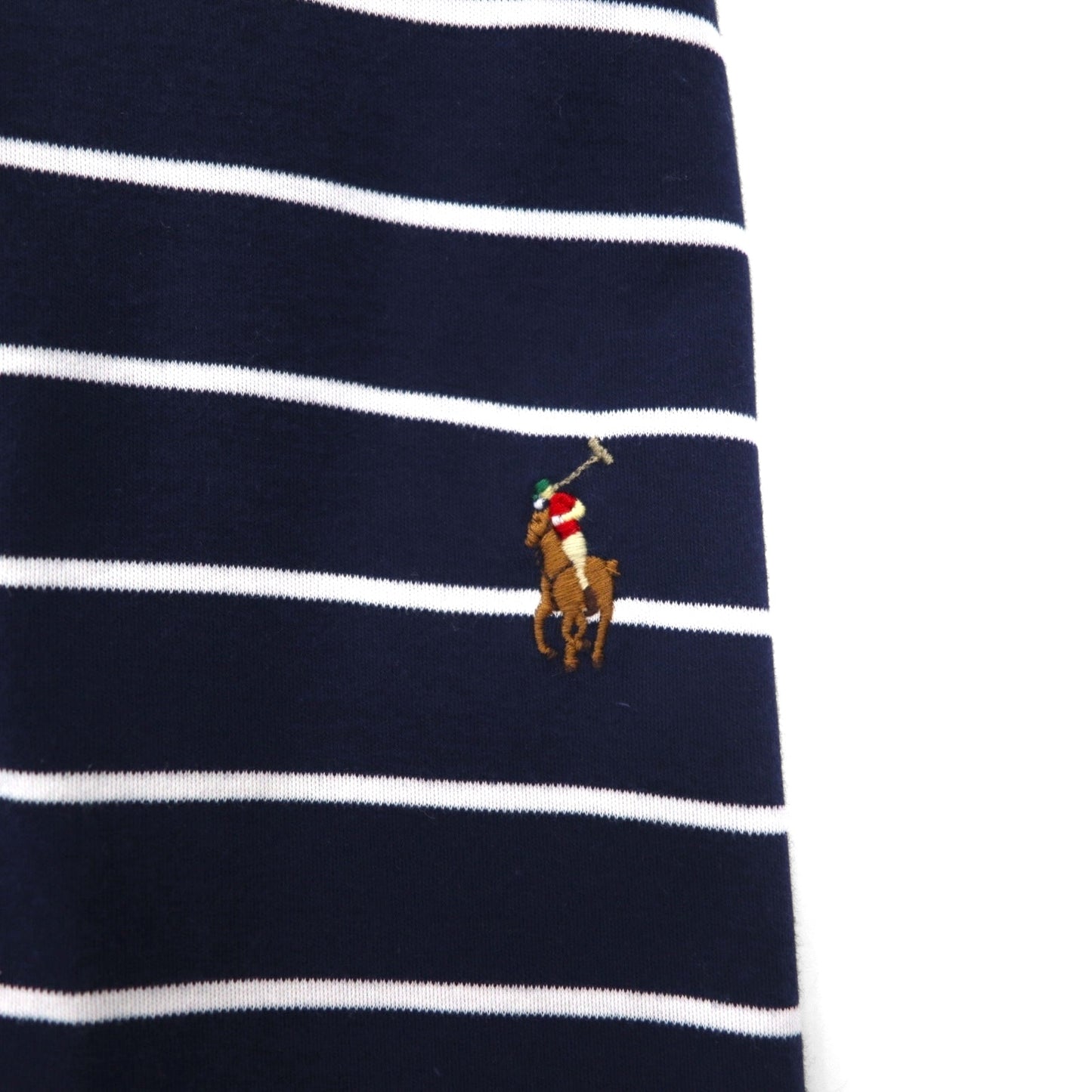 POLO RALPH LAUREN ボーダー ポロシャツ XL ネイビー コットン スモールポニー刺繍