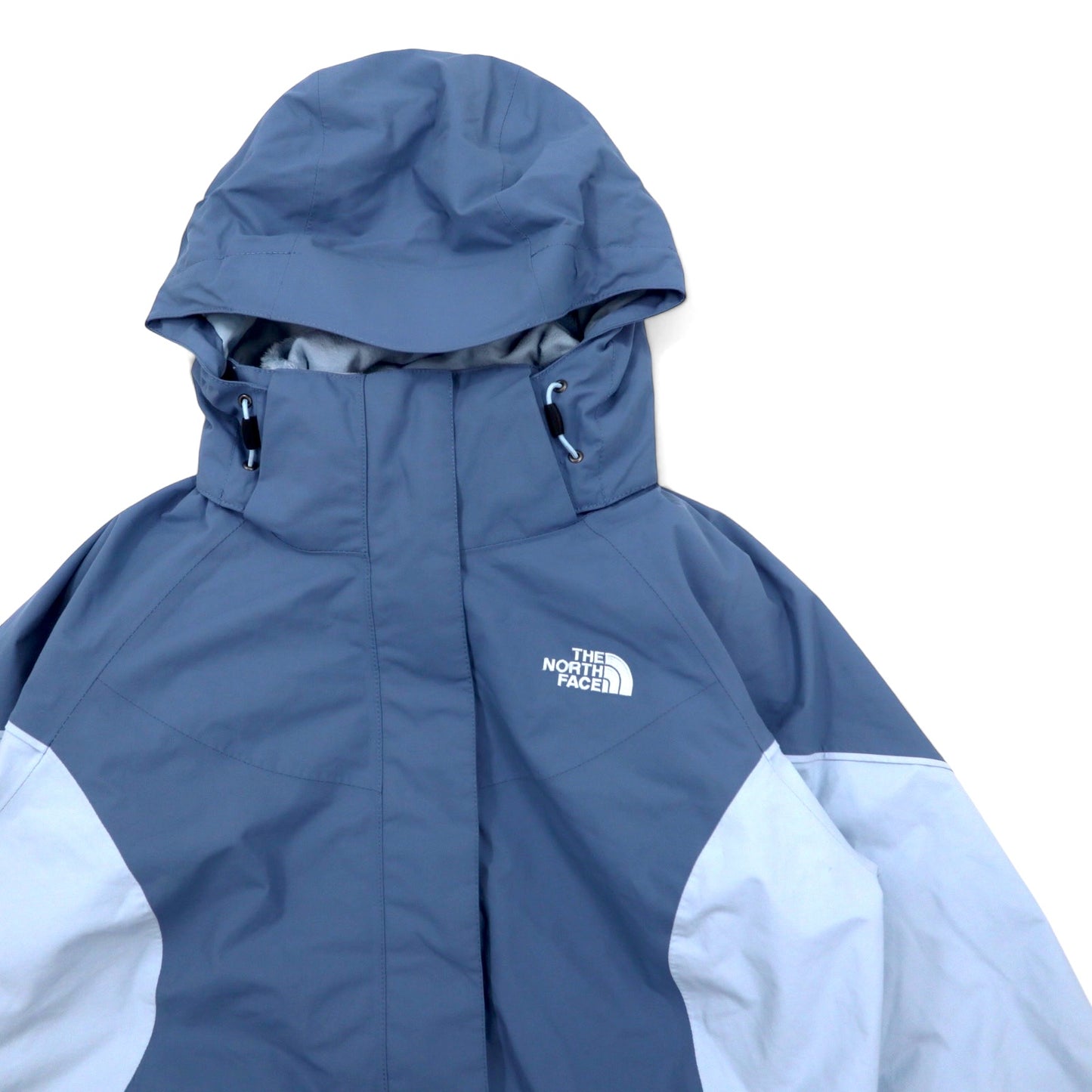 THE NORTH FACE 3WAY マウンテンパーカー M ブルー ナイロン HYVENT 防水 透湿 フリースライナー 着脱式 フード着脱式 US規格