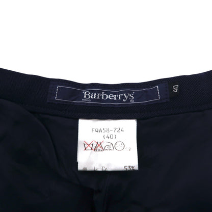 Burberrys 90年代 ワイド スラックスパンツ M ネイビー レーヨン