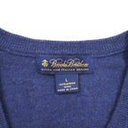 Brooks Brothers メリノウール ニット Vネック ベスト L ネイビー EXTRA FINE ITALIAN MERINO