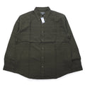 Eddie Bauer Dobby Button-Down Shirt, L, Khaki, Cotton, All-Over Print, Unused