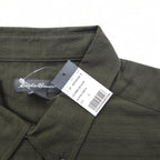 Eddie Bauer Dobby Button-Down Shirt, L, Khaki, Cotton, All-Over Print, Unused