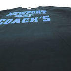 JERZEES ヘビーウェイト 3段プリント カレッジ Tシャツ 2XL ブラック ナンバリング NEWPORT COACHS ビッグサイズ ホンジュラス製