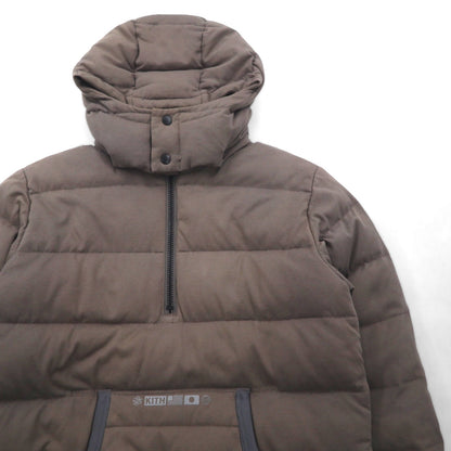 KITH x NANO UNIVERSE x Nishikawa Down NAKAMEGURO QUARTER-ZIP PULLOVER CINDER Pullover Down Jacket, Size S, Kangaroo Pocket, Anorak Parka, KH1080