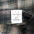 Sunday Works USA Made Gown Coat S Khaki Check Cotton UNION MADE