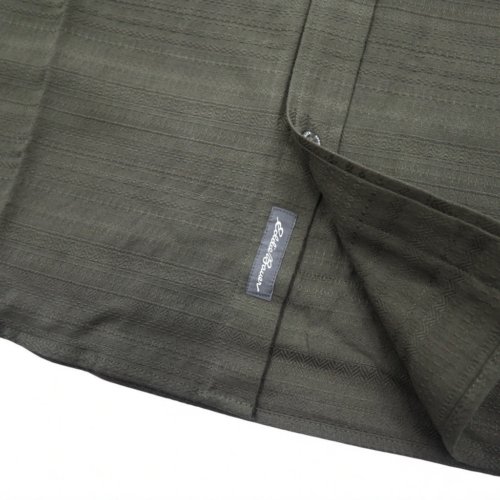Eddie Bauer Dobby Button-Down Shirt, L, Khaki, Cotton, All-Over Print, Unused