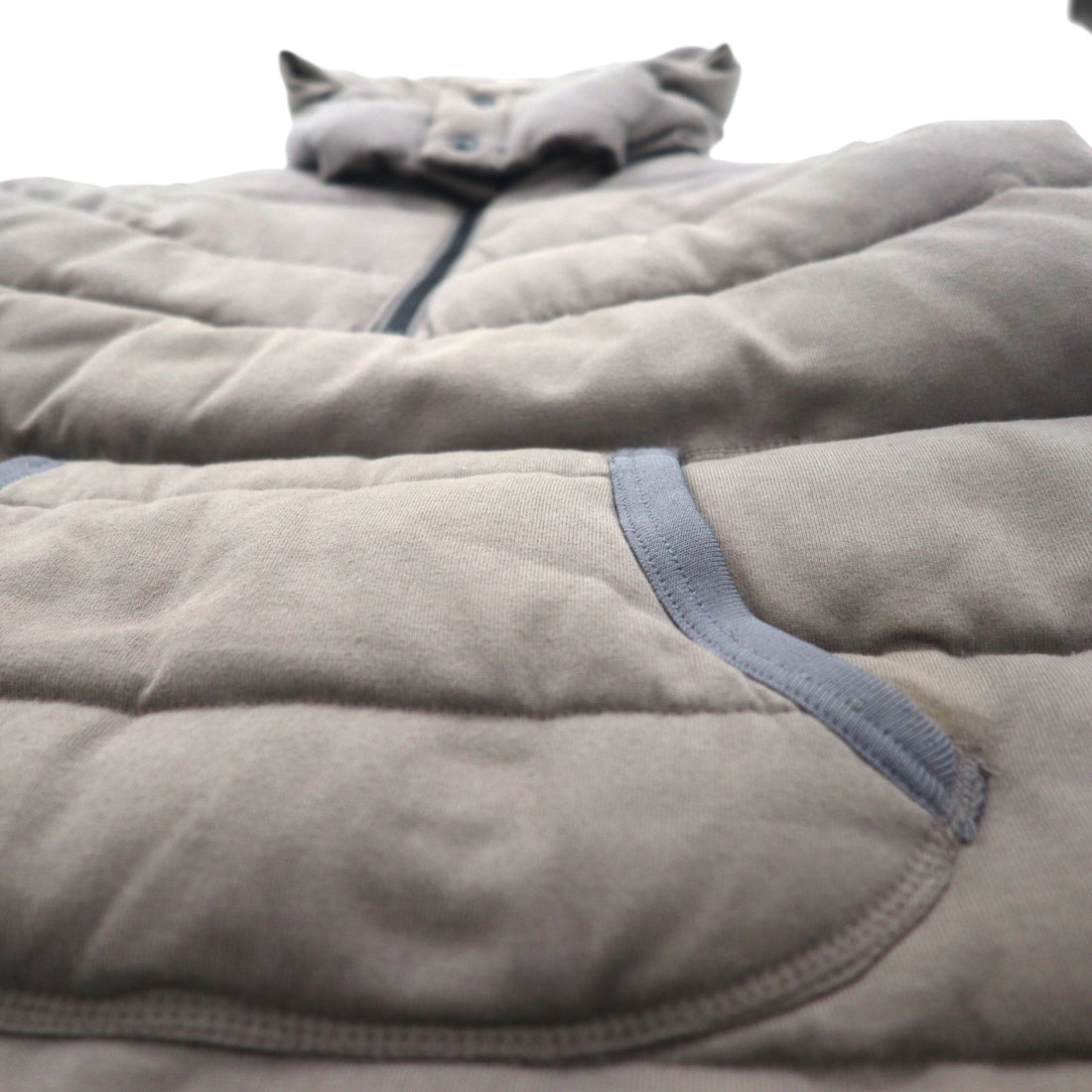 KITH x NANO UNIVERSE x Nishikawa Down NAKAMEGURO QUARTER-ZIP PULLOVER CINDER Pullover Down Jacket, Size S, Kangaroo Pocket, Anorak Parka, KH1080