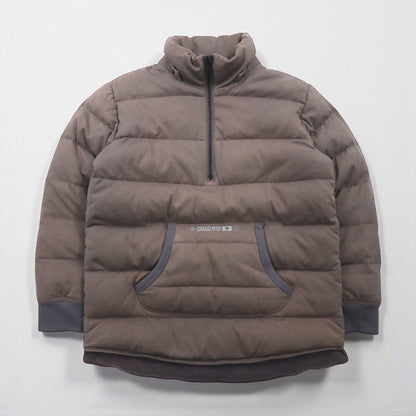 KITH x NANO UNIVERSE x Nishikawa Down NAKAMEGURO QUARTER-ZIP PULLOVER CINDER Pullover Down Jacket, Size S, Kangaroo Pocket, Anorak Parka, KH1080