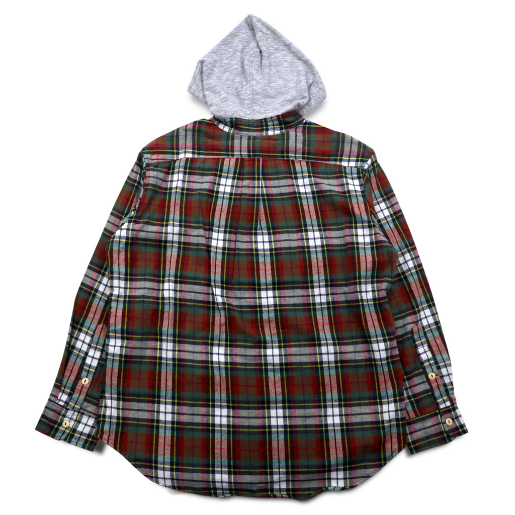 Sunday Works USA Hooded Check Shirt XL Red Green UNION MADE