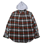 Sunday Works USA Hooded Check Shirt XL Red Green UNION MADE