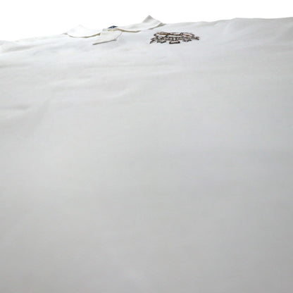 Polo by Ralph Lauren 90年代 ポロシャツ XL ホワイト コットン 鹿の子 ポロプレイヤー バックロゴ刺繍