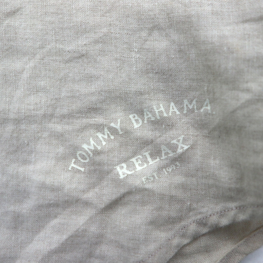 90s Vintage Linen Shirt, XL, Beige, Chest Pocket, Tommy Bahama