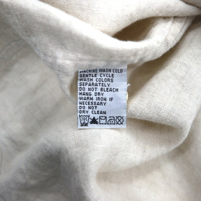 90s Vintage Linen Shirt リネンシャツ XL ベージュ 胸ポケット 麻 Tommy Bahama