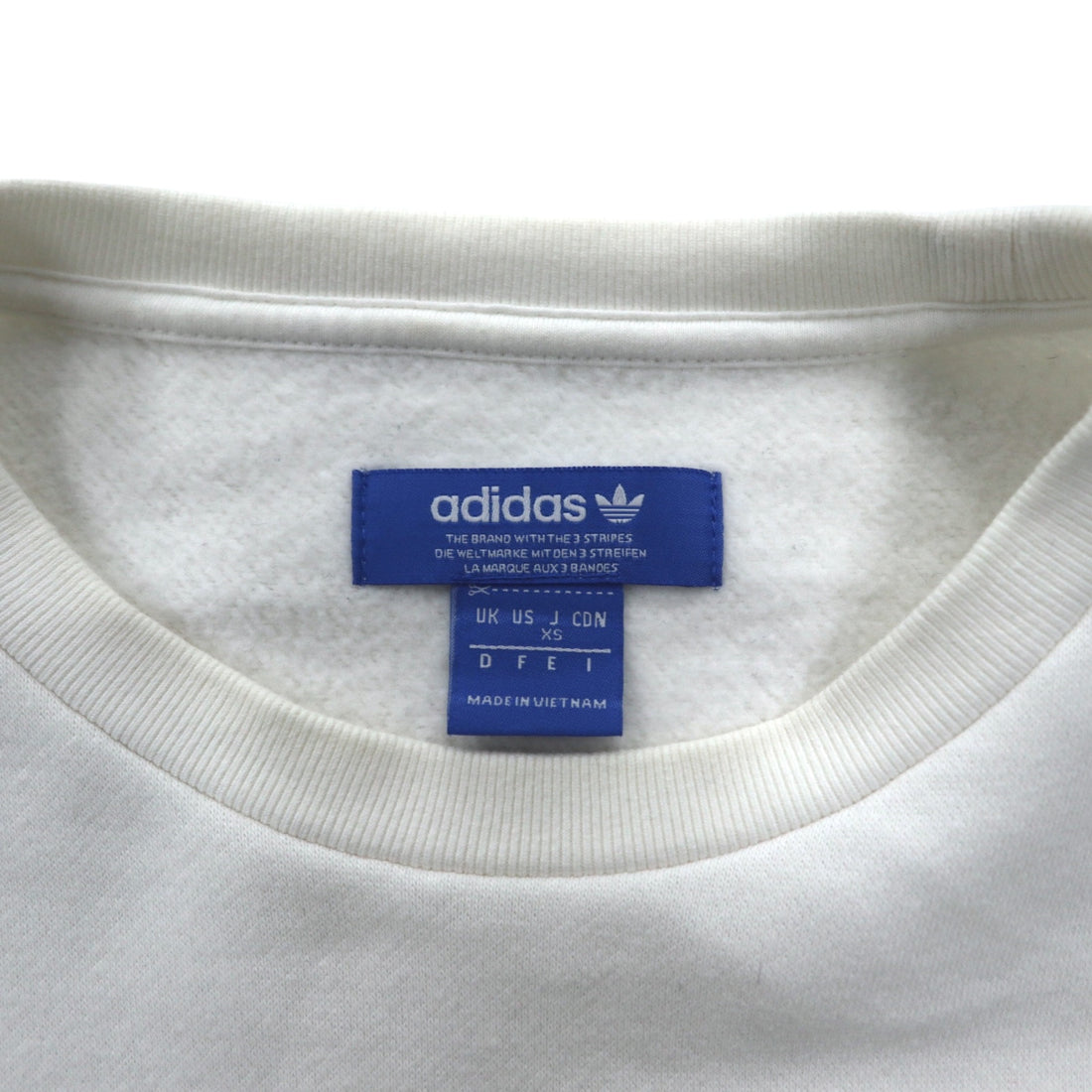 adidas originals numbering print sweatshirt XS white mesh switching WINTER CREW SWEATSHIRT BS2626