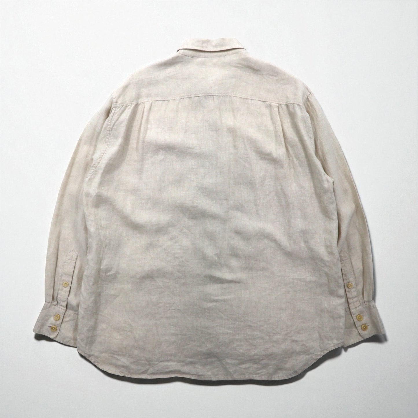 90s Vintage Linen Shirt リネンシャツ XL ベージュ 胸ポケット 麻 Tommy Bahama