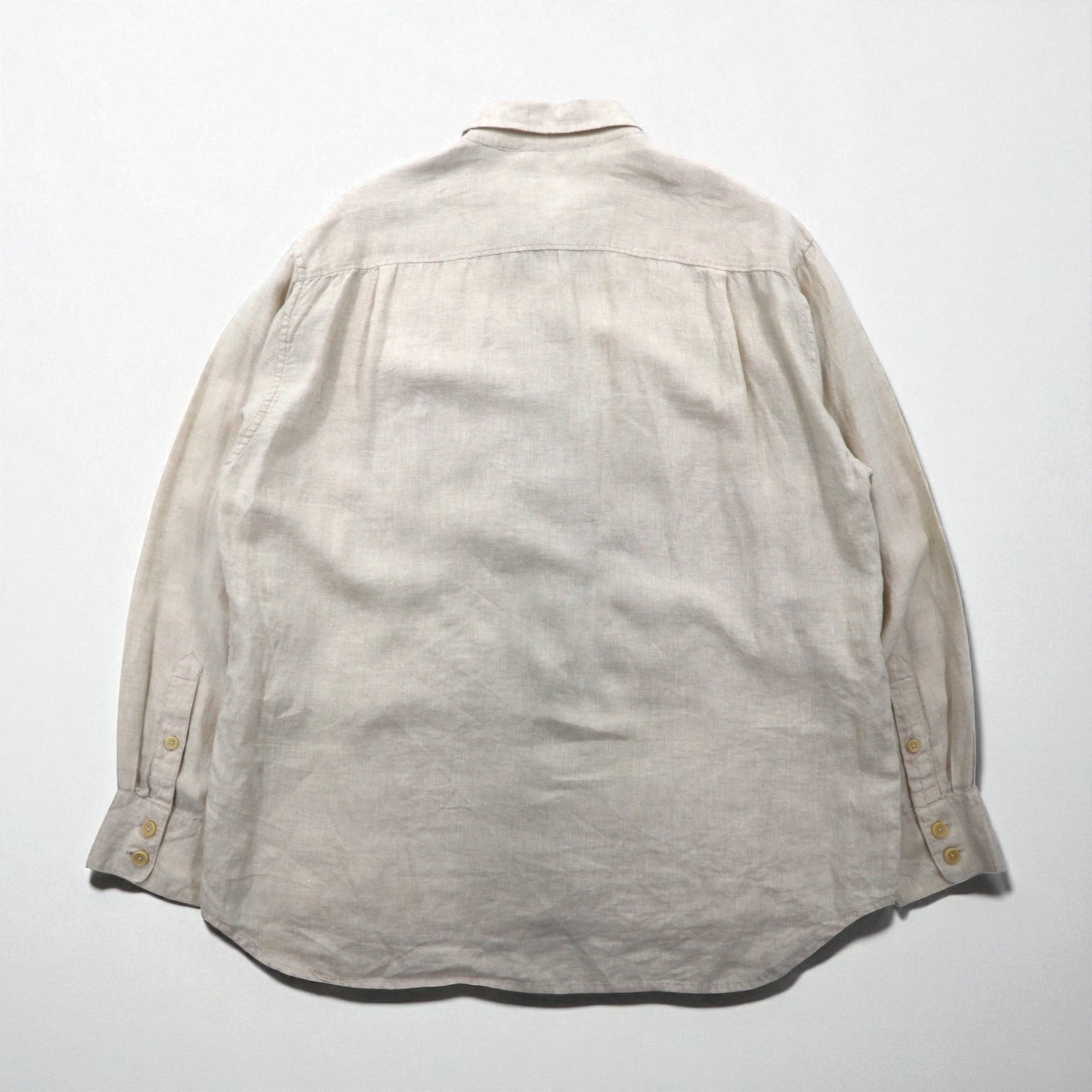 90s Vintage Linen Shirt, XL, Beige, Chest Pocket, Tommy Bahama