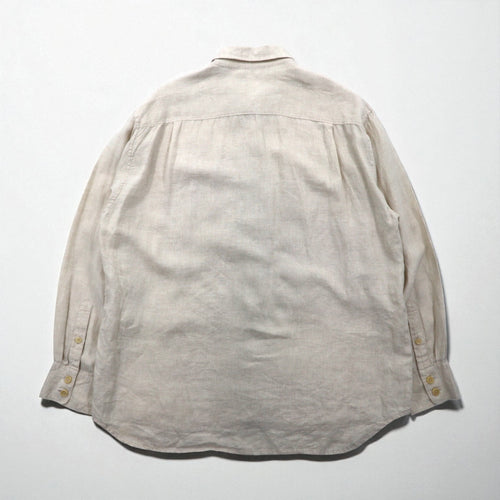 90s Vintage Linen Shirt リネンシャツ XL ベージュ 胸ポケット 麻 Tommy Bahama