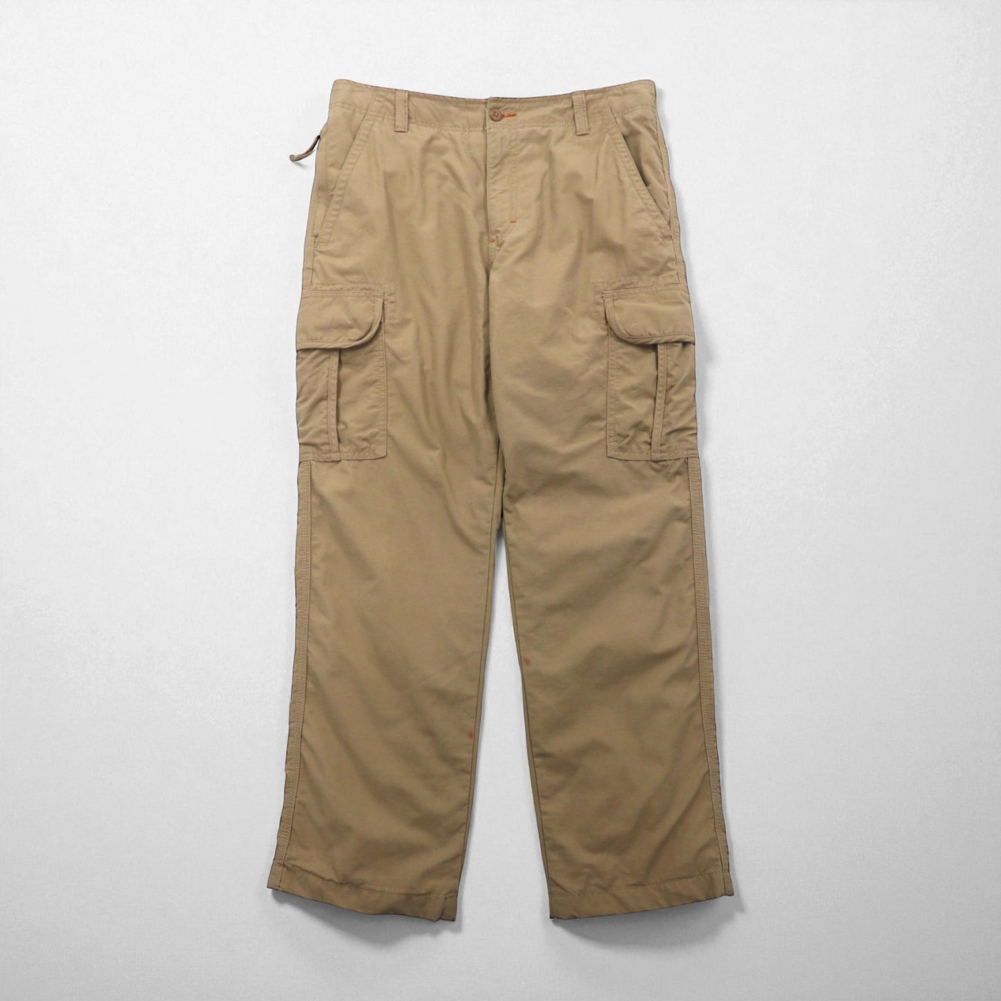 L.L.Bean アウトドア カーゴパンツ M ベージュ コットン NATURAL FIT カモフラ 裏地505908