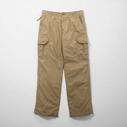 L.L.Bean アウトドア カーゴパンツ M ベージュ コットン NATURAL FIT カモフラ 裏地505908