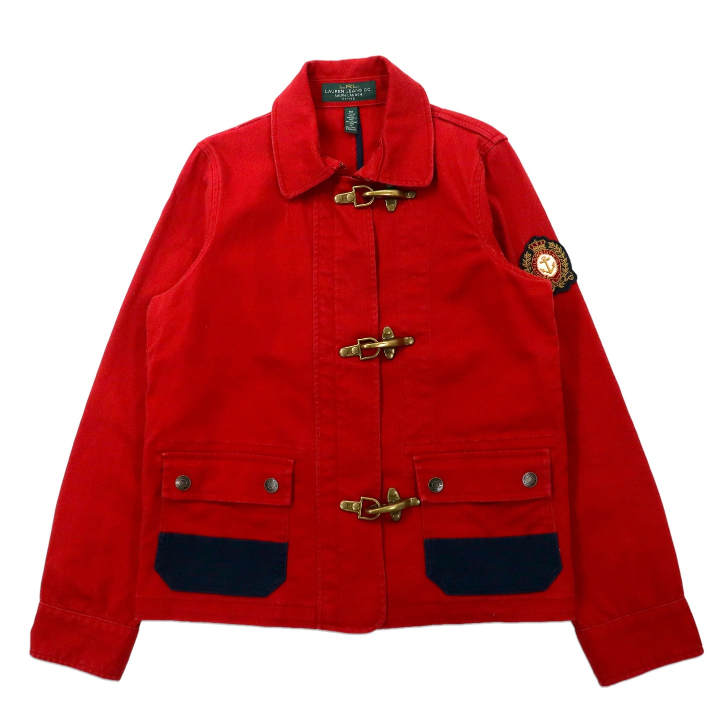 Lauren Ralph Lauren 90s Fireman Jacket M Red Cotton Stretch – 日本