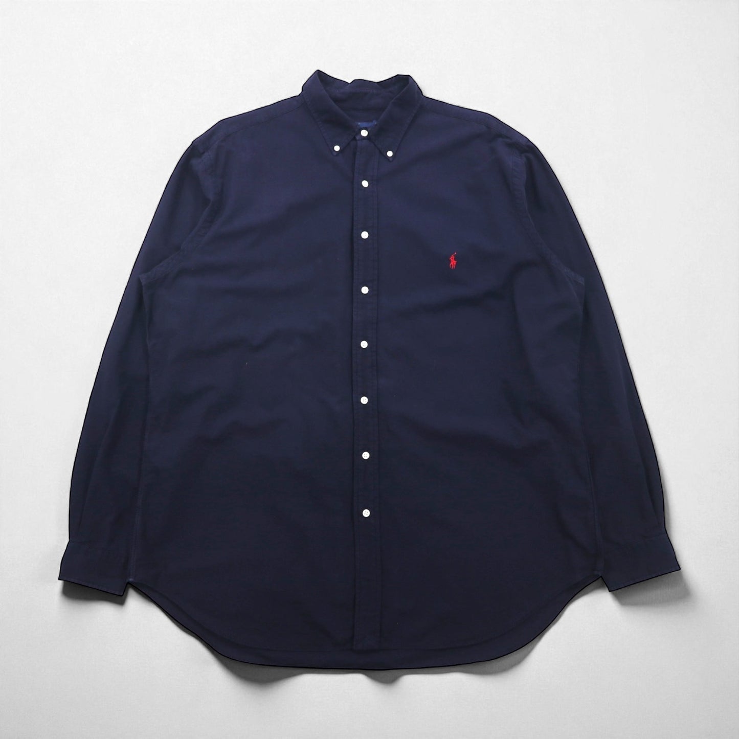 Ralph Lauren Button-Down Shirt, XL, Navy Cotton, Small Pony Embroidery