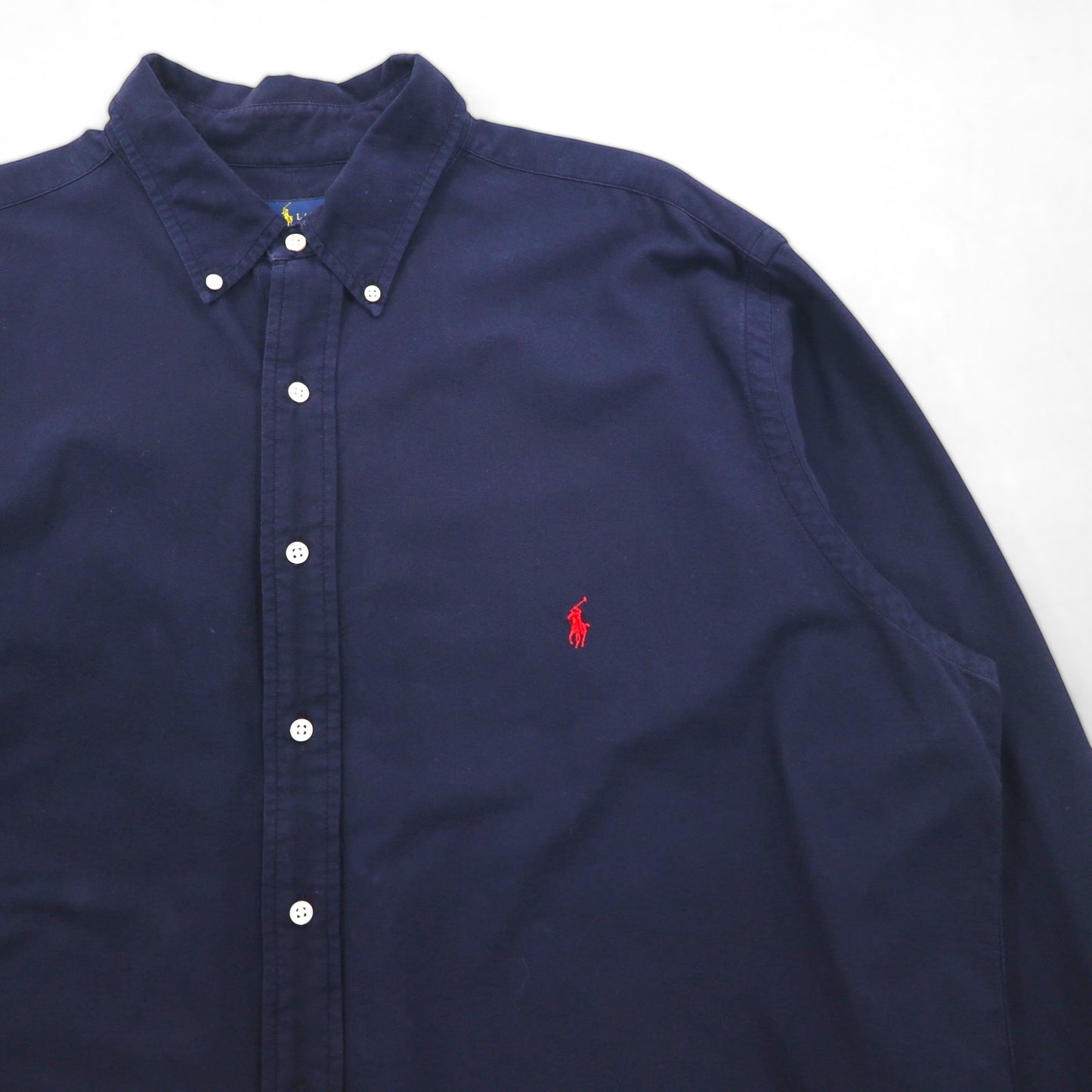 Ralph Lauren Button-Down Shirt, XL, Navy Cotton, Small Pony Embroidery