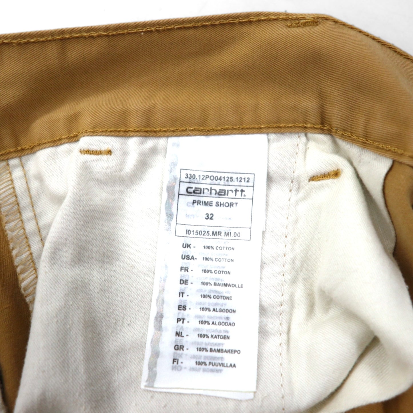 carhartt WIP ショート チノパンツ ハーフパンツ PRIME SHORT M ベージュ コットン 1015025