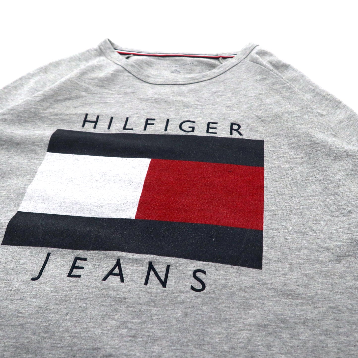 TOMMY HILFIGER フラッグロゴスウェット L グレー コットン