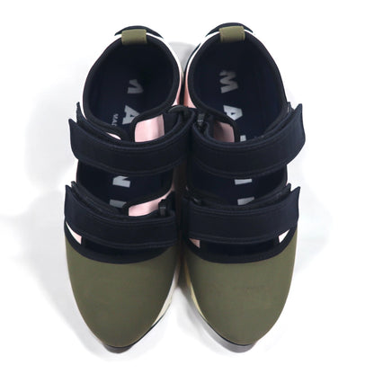 MARNI イタリア製 SCARPA SNEAKER スカルパ スニーカー ベルクロ 24cm カーキ カラーブロック