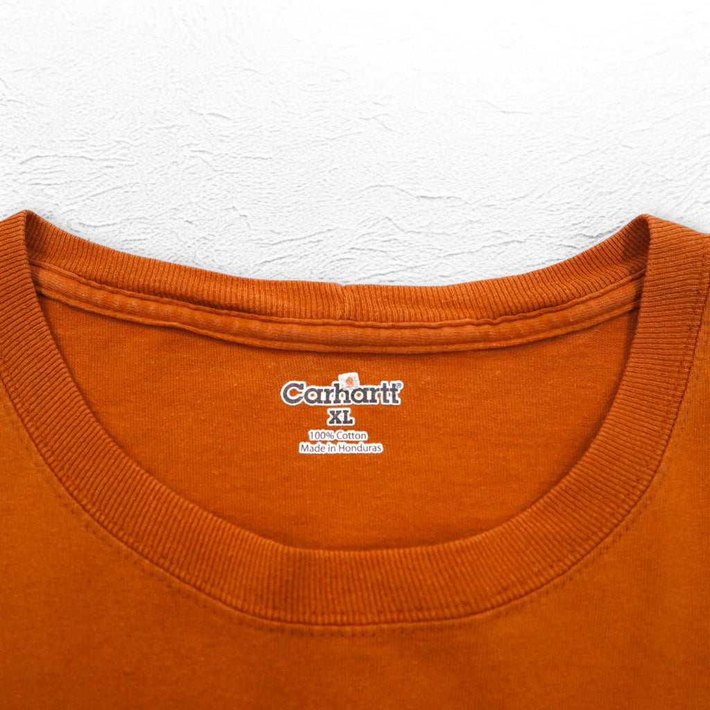 carhartt ポケット Tシャツ ポケT XL オレンジ コットン ホンジュラス戦