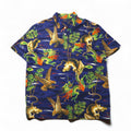 POLO RALPH LAUREN Japanese Pattern Polo Shirt, Size 2XL, Navy, Chest Pocket, All-Over Print, Dragon, Tiger, and Hawk