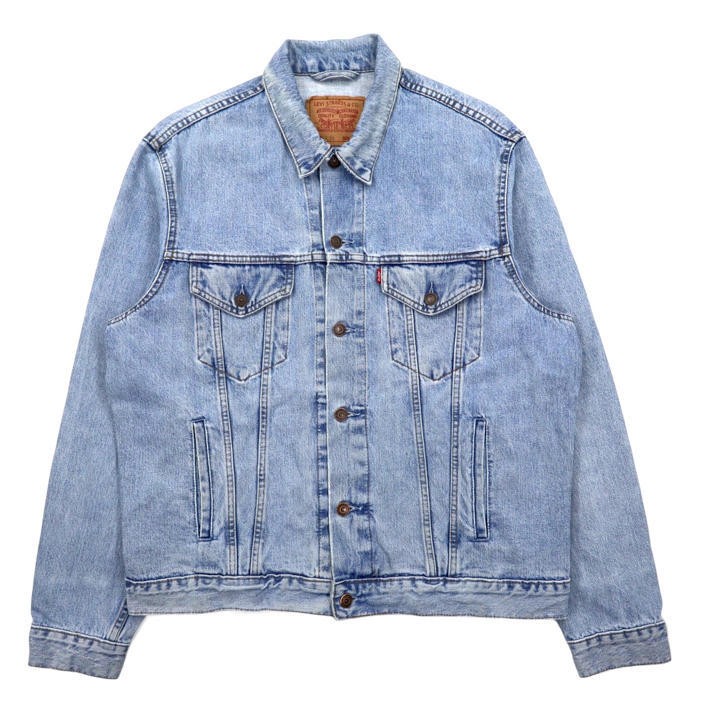 Levi's 90年代 ユーロリーバイス デニムジャケット Gジャン XL ブルー アイスウォッシュ 70503-04 チュニジア製