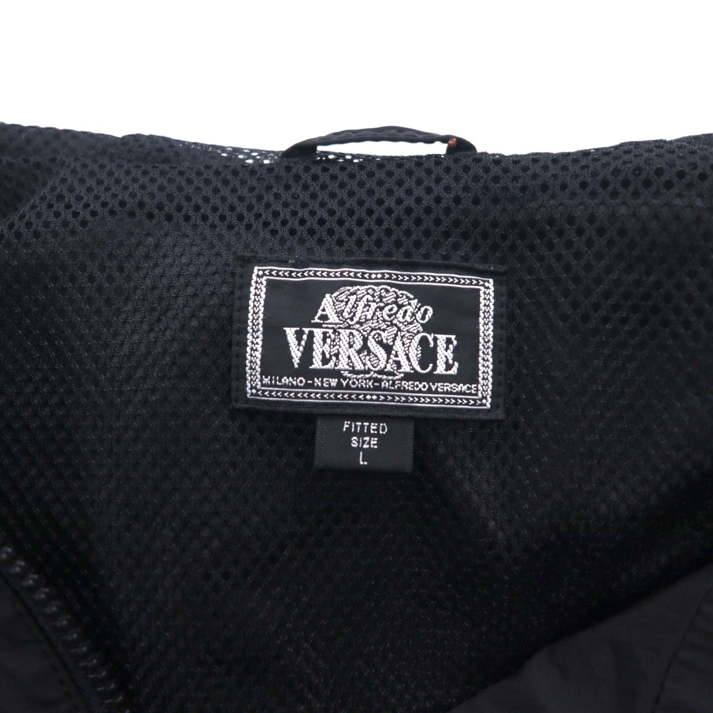 Alfredo VERSACE ( A.VERSACE ) 90年代 ナイロンジャケット パーカー L ブラック メッシュライナー