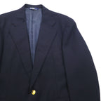 Polo Ralph Lauren 90s Navy Wool Two-Button Blazer, Size L, Gold Buttons