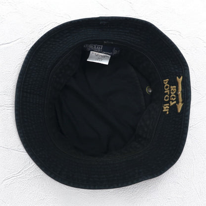 Polo by Ralph Lauren 90年代 バケットハット サファリハット L/XL ブラック コットン フェード