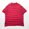 Polo by Ralph Lauren striped polo shirt, XXL, pink cotton, small pony embroidery, made in Sri Lanka