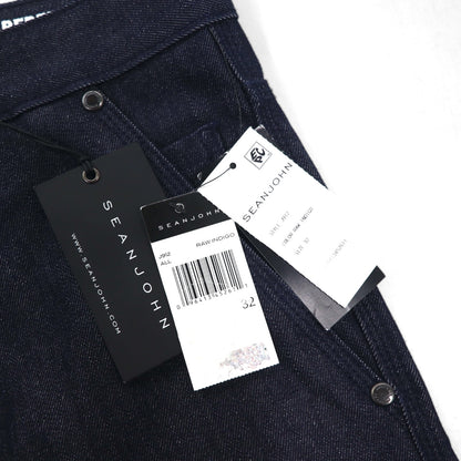 SEAN JOHN Relaxed Tapered Fit Rigid Denim Pants, Size L, Dark Indigo, Hamilton Tapered, Unused